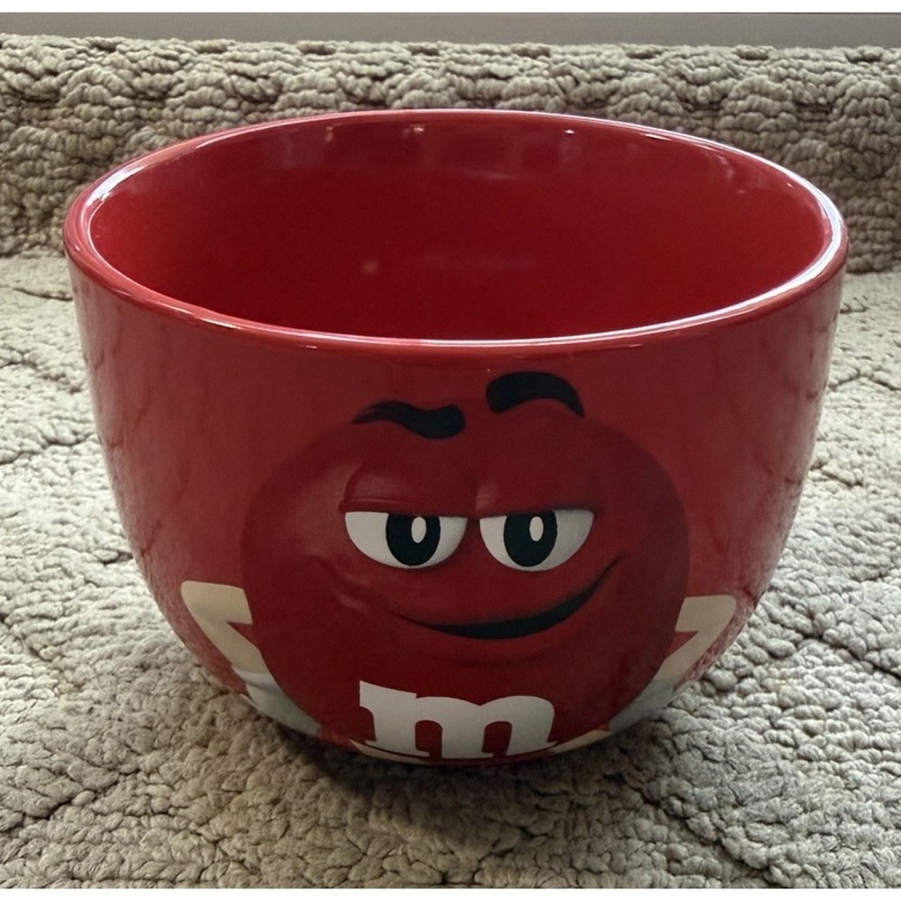 M&M's Red Character Ceramic Bowl Official Licensed Candy & Nuts